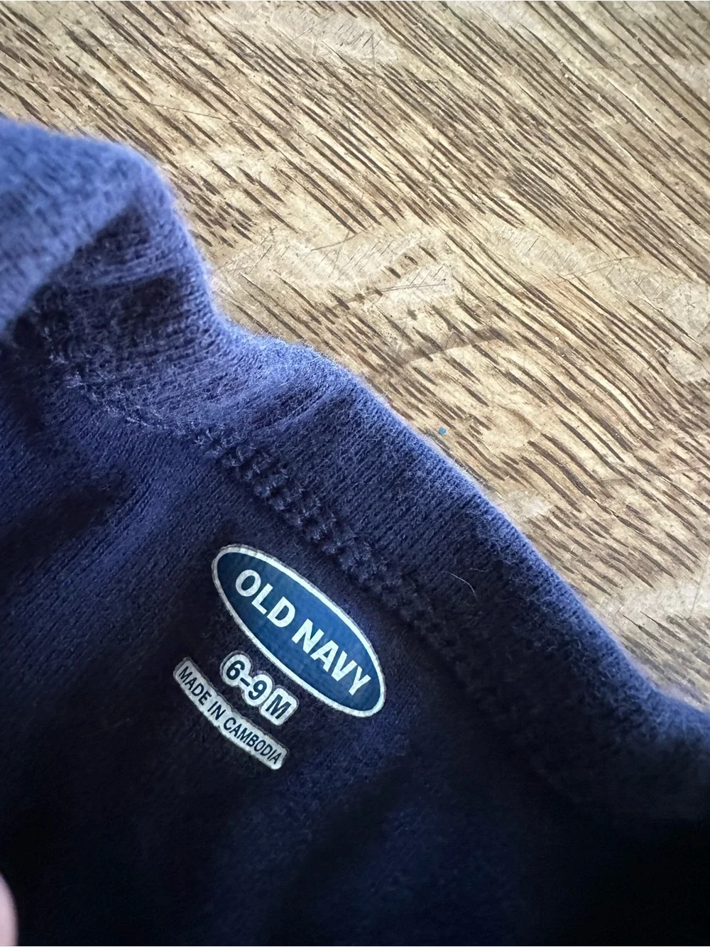 Old Navy - Navy & Light Gray Footed One-Piece Pajamas